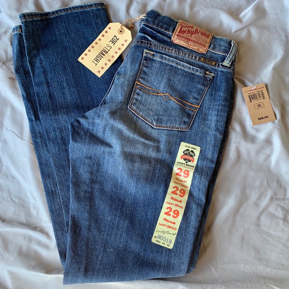 SOLD NWT Lucky Brand Zoe straight leg 29” size 8